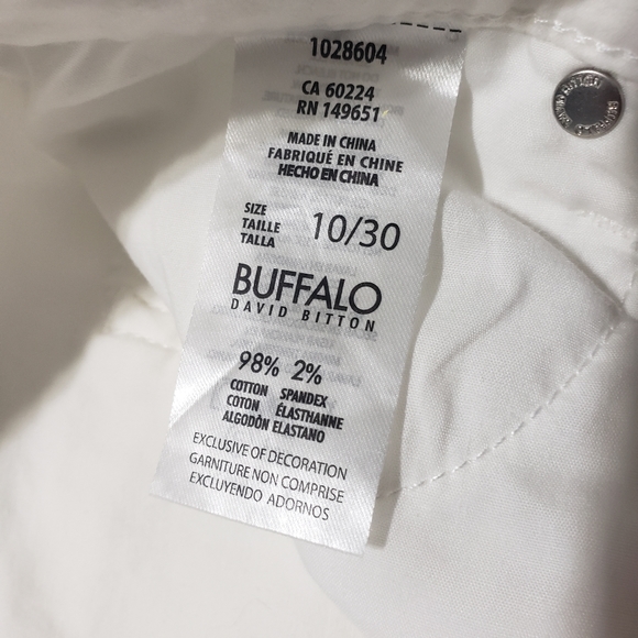 Buffalo David Bitton white jeans size 10/30 - Picture 7 of 8